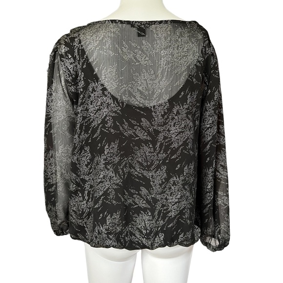 Ann Taylor Factory - Womens Sheer Longsleeve Built-in Tank Sz. MP - Picture 4 of 11